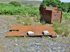 
Graig Wen Colliery, metal box, believed to have been used as a toolchest, July 2011